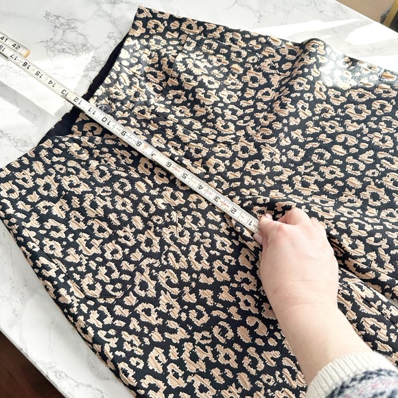 Maeve Brocade Leopard Print Wide Leg Pants & Crop Top Vest Set Women Size 2 - Picture 9 of 16